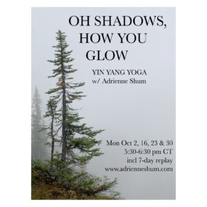 October livestream session yoga Adrienne Shum