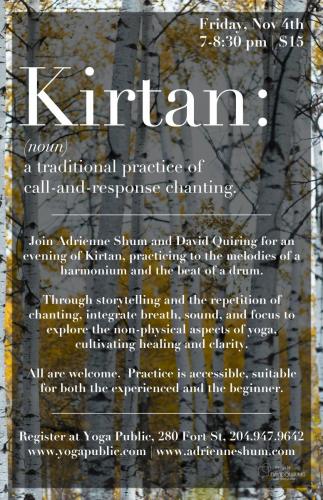 Kirtan at Yoga Public, Nov 4 2017